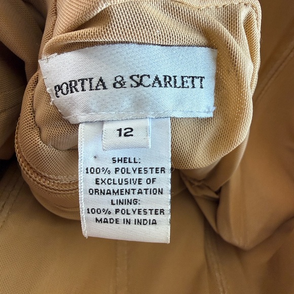 Portia and Scarlett Gold Beaded Sequin Crystal Formal Dress Size 12 NWT - Picture 9 of 9